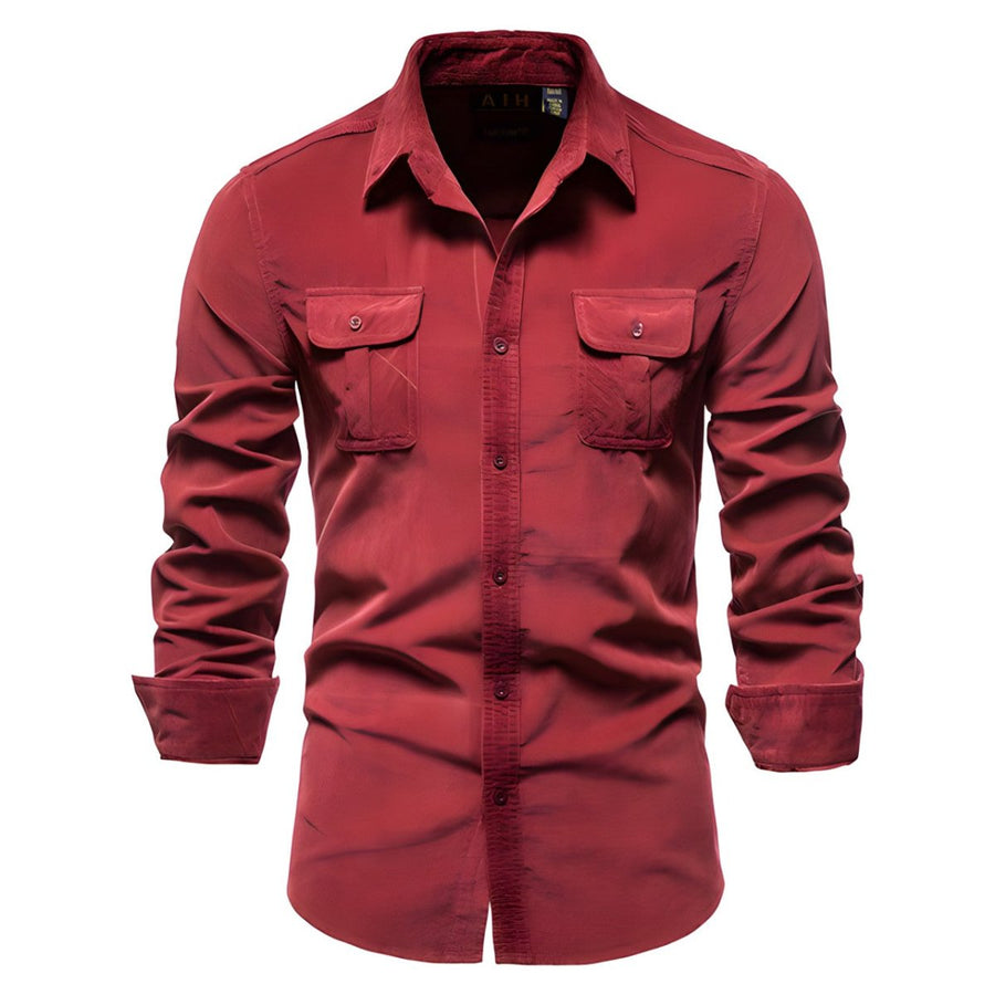 Freizeithemd Kurzarm Herren Slim Fit