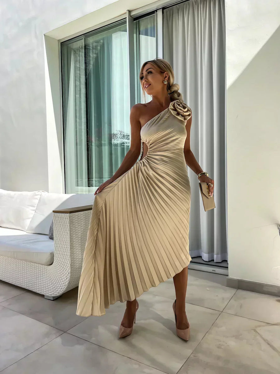Lizbeth - Kleid mit Blumen Schultern