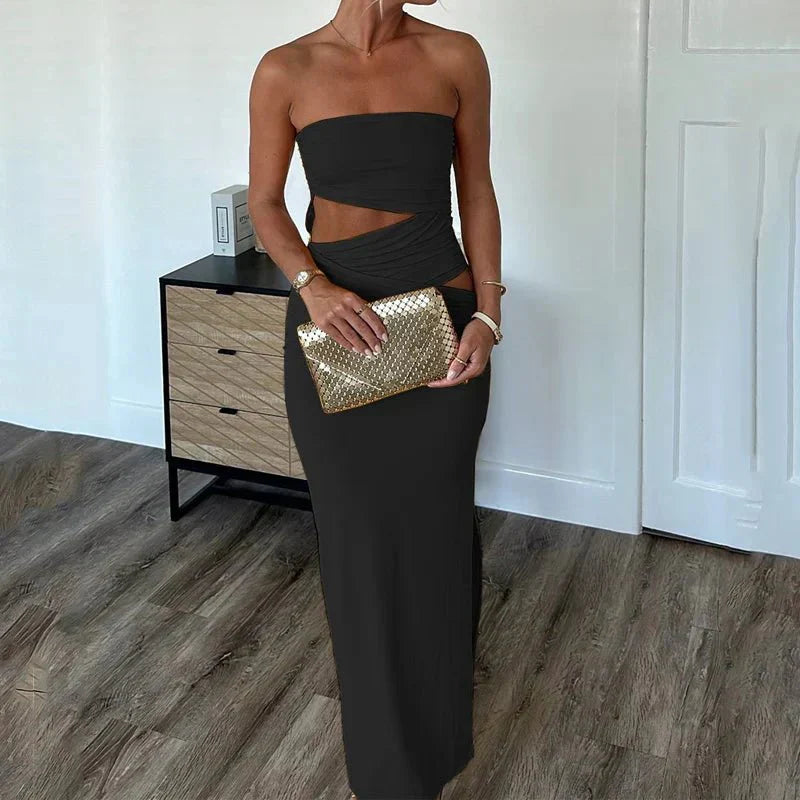 Gema | Damen Wickelkleid mit Ausschnitt – Elegantes Sommerkleid Büro & Hochzeit 2026