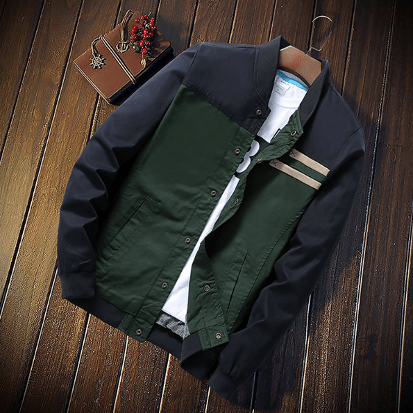 Gestreifte Bomberjacke Herren
