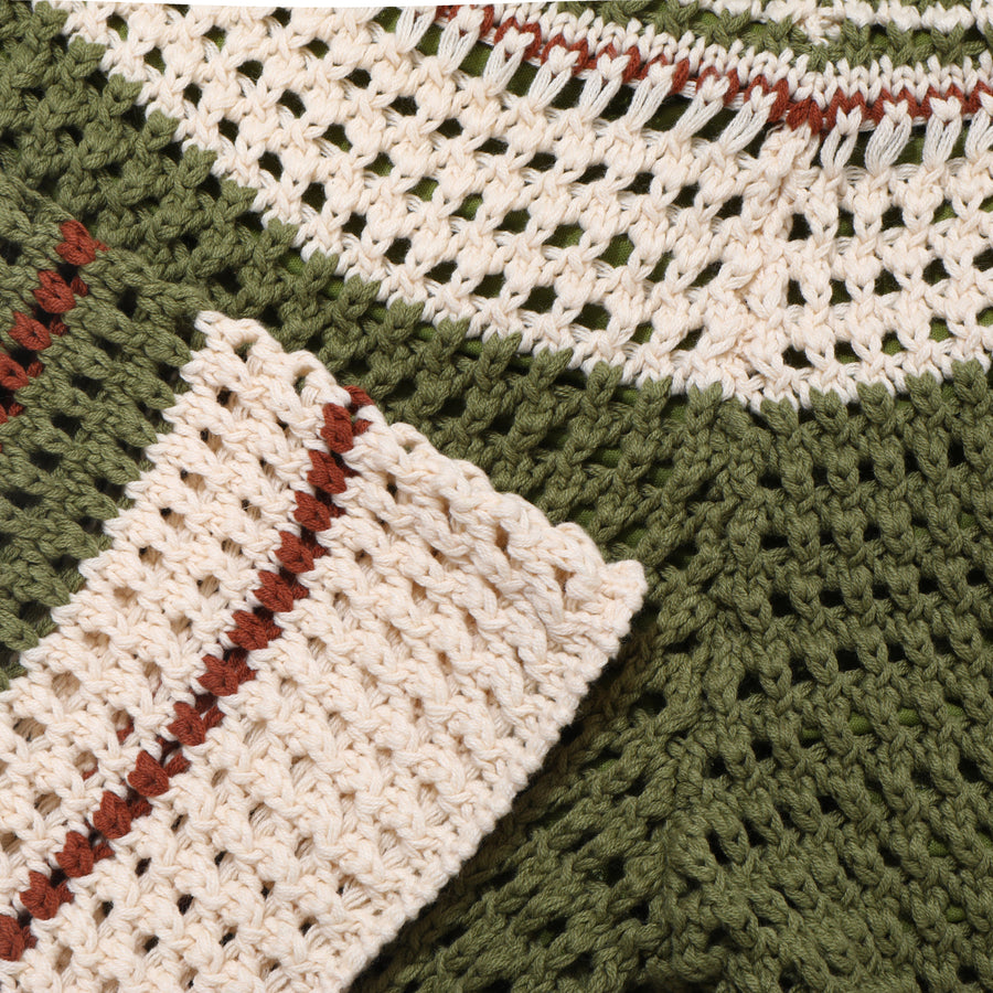 Gestreifte Herren-Shorts mit Lochmuster und Kordelzug