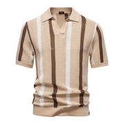 Gestreiftes Poloshirt Herren Kurzarm
