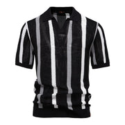 Gestreiftes Poloshirt Herren Kurzarm