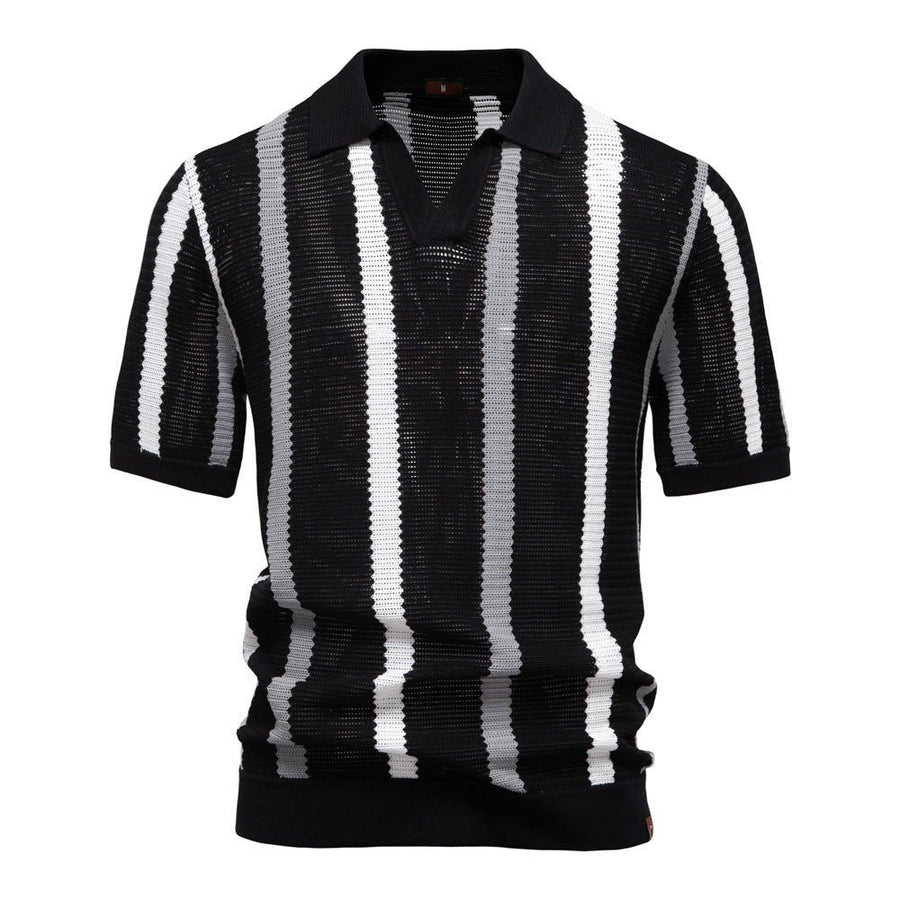 Gestreiftes Poloshirt Herren Kurzarm