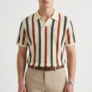 Gestreiftes Strick-Poloshirt für Herren