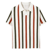 Gestreiftes Strick-Poloshirt für Herren