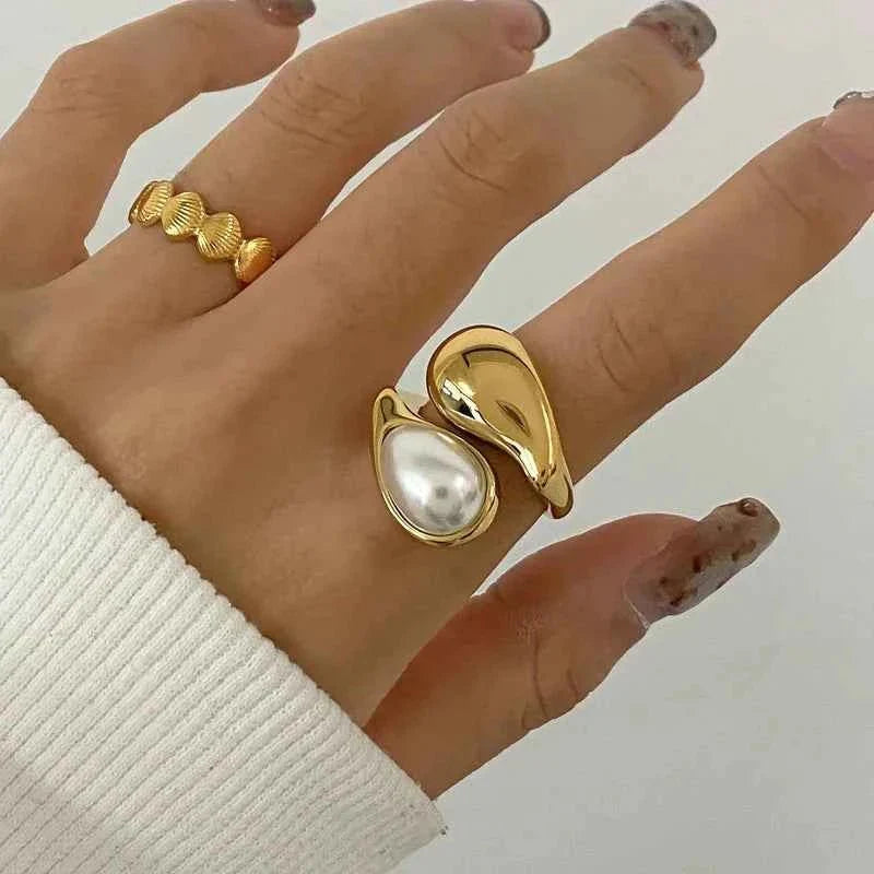 Goldring Mit Perle