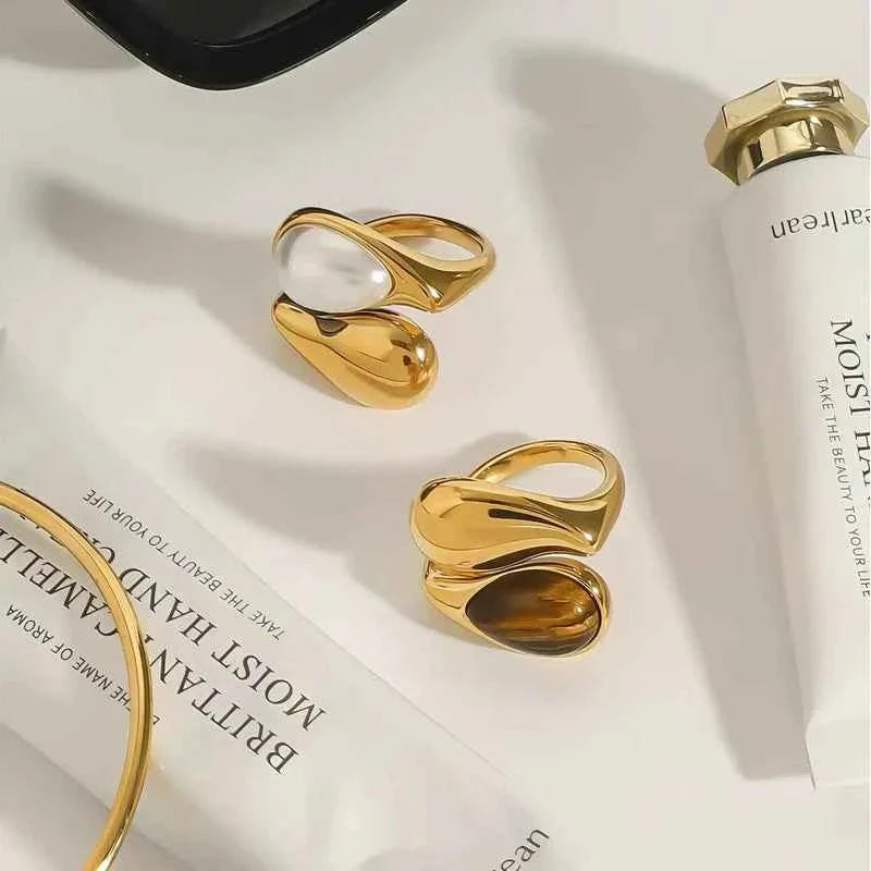 Goldring Mit Perle