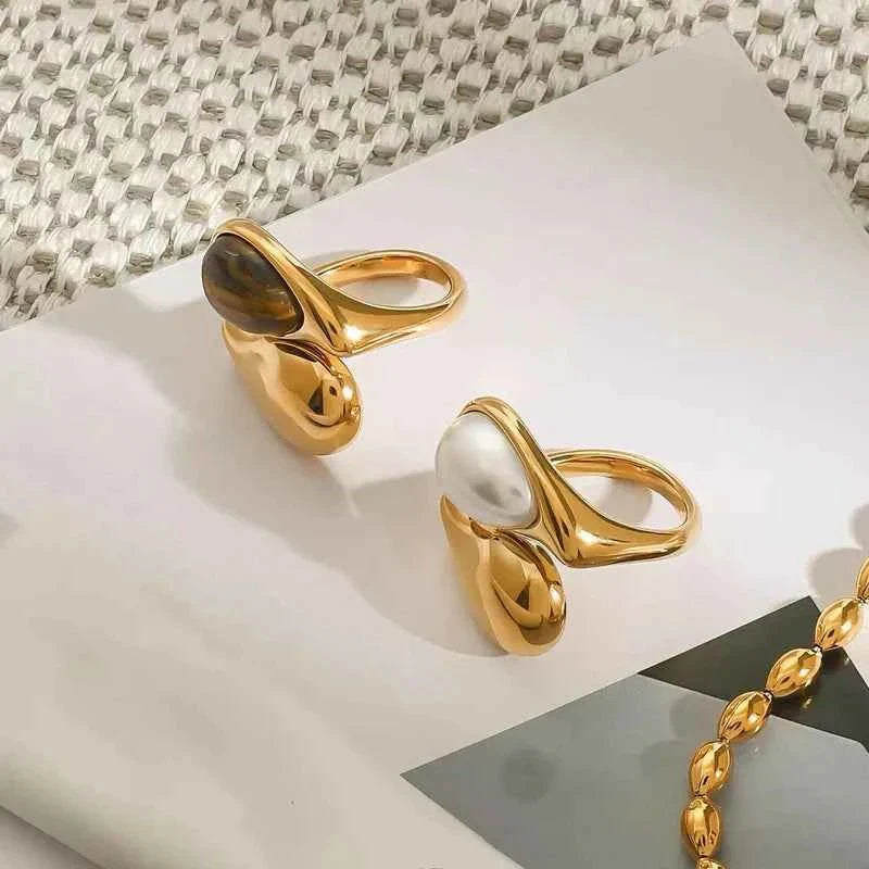 Goldring Mit Perle