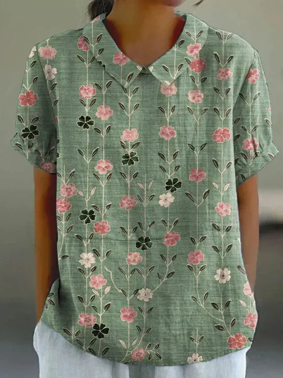 Valerie | Elegante Bluse mit feinem Blumenmuster