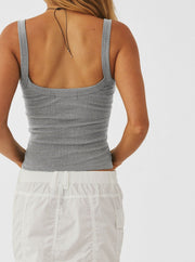 Anke | Lässiges geripptes Tank-Top mit Rundhalsausschnitt