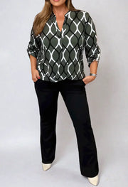 Jannita | Lässige Bluse mit langen Ã rmeln und elegantem Muster