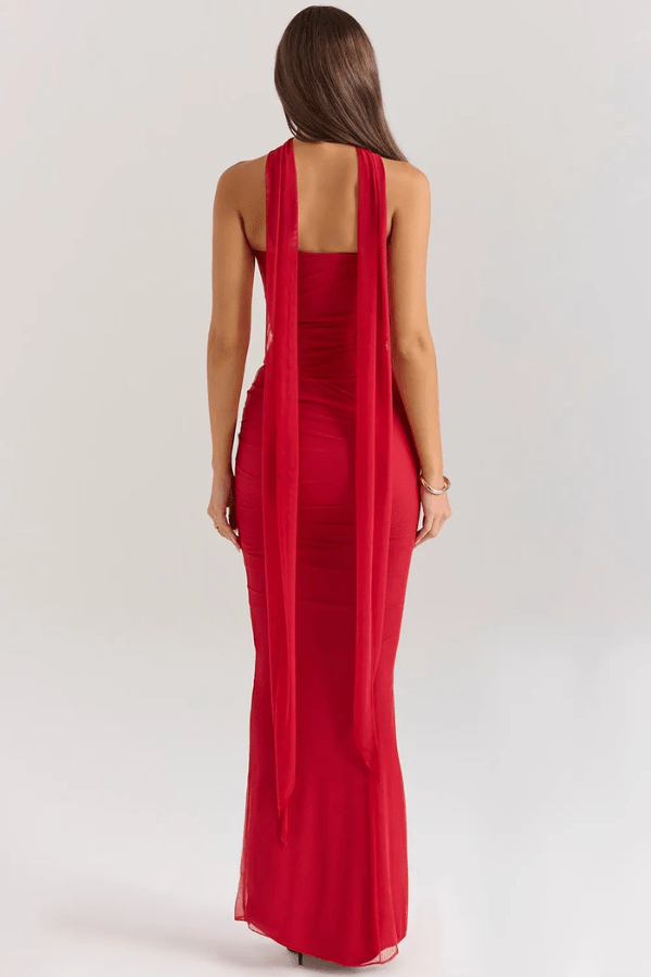 Hailey Kleid – Trägerloses Corsagen-Maxikleid mit Raffung