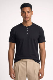 Henley T-Shirt Herren Kurzarm Basic
