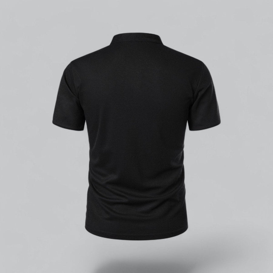 Henley T-Shirt Herren Kurzarm Stehkragen