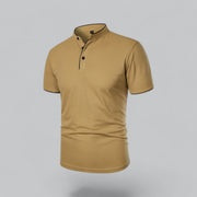 Henley T-Shirt Herren Kurzarm Stehkragen