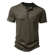 Henley T-Shirt Herren Kurzarm