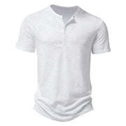 Henley T-Shirt Herren Kurzarm