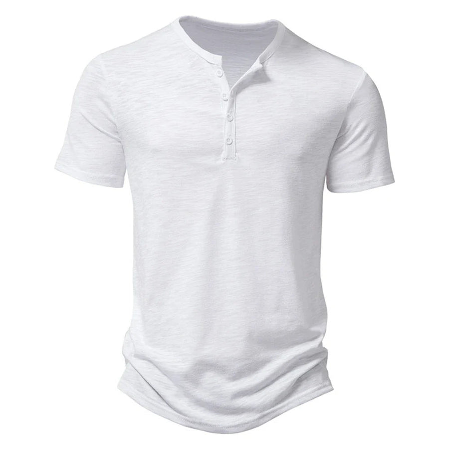 Henley T-Shirt Herren Kurzarm