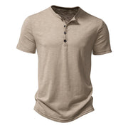 Henley T-Shirt Herren Kurzarm