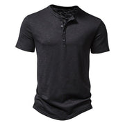 Henley T-Shirt Herren Kurzarm