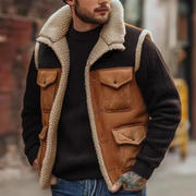 Herren Ärmellose Utility Weste mit Innenfutter und Aufgesetzten Taschen