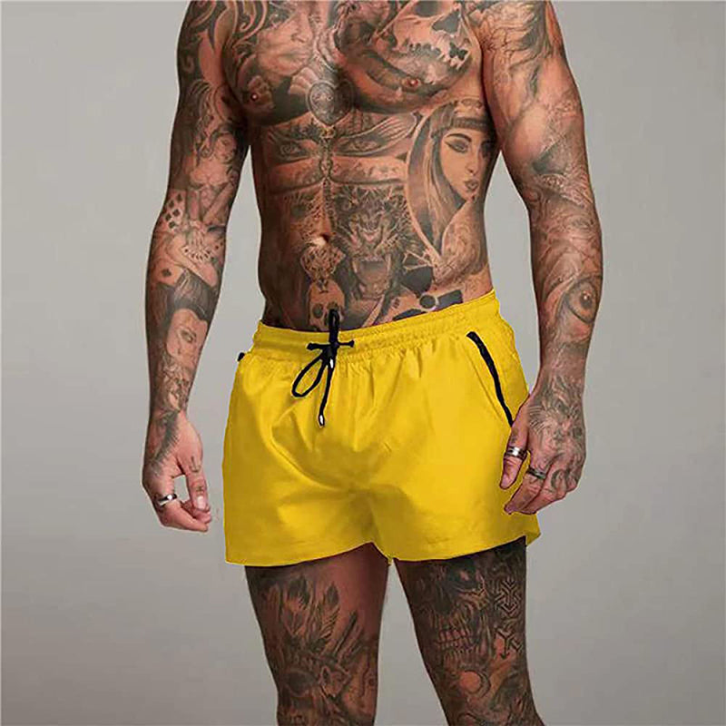 Herren Badeshorts mit elastischem Bund und Kordelzug