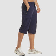 Herren Cargo Shorts Knielänge Seitentaschen Gürtelschlaufen Knopfverschluss