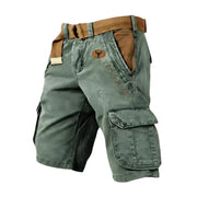 Herren Cargo Shorts mit Gürtel und Yellowstone Logo und Beintaschen