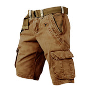 Herren Cargo Shorts mit Gürtel und Yellowstone Logo und Beintaschen