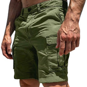 Herren Cargo Shorts mit Knopfverschluss und Seitentaschen