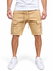 Herren Cargo Shorts mit Kordelzugbund und Pattentaschen