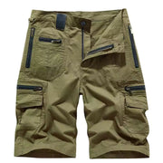 Herren Cargo Shorts mit Mehreren Taschen und Reißverschluss