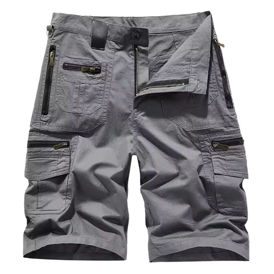 Herren Cargo Shorts mit Mehreren Taschen und Reißverschluss