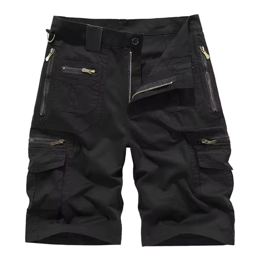 Herren Cargo Shorts mit Mehreren Taschen und Reißverschluss
