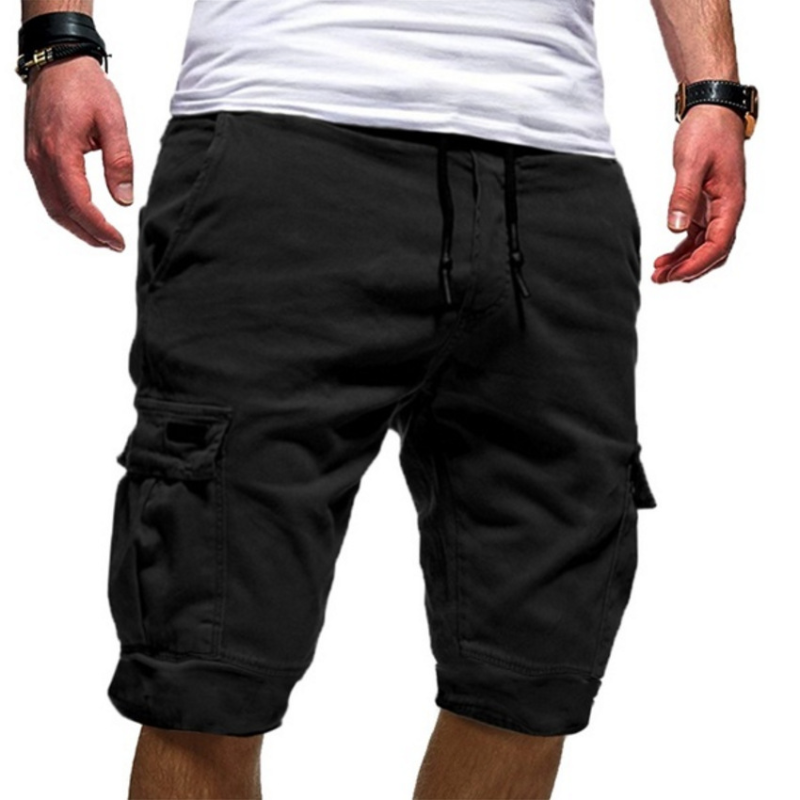 Herren Cargoshorts mit elastischem Bund und Kordelzug