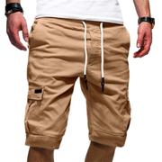 Herren Cargoshorts mit elastischem Bund und Kordelzug