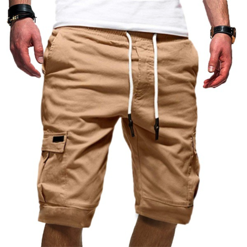 Herren Cargoshorts mit elastischem Bund und Kordelzug
