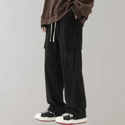 Herren Cord Cargo Hose weit mit Kordelzug