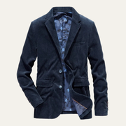Herren Cordblazer mit Reverskragen und Knopfverschluss