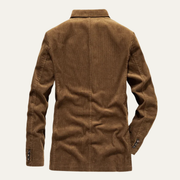 Herren Cordblazer mit Reverskragen und Knopfverschluss
