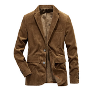 Herren Cordblazer mit Reverskragen und Knopfverschluss