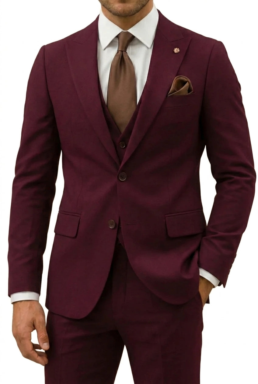 Herren Dreiteiler mit Sakko, Weste und Hose
