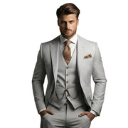 Herren-Dreiteiliger Anzug mit Sakko, Weste und Hose