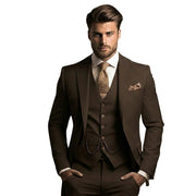 Herren-Dreiteiliger Anzug mit Sakko, Weste und Hose