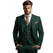 Herren-Dreiteiliger Anzug mit Sakko, Weste und Hose