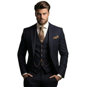 Herren-Dreiteiliger Anzug mit Sakko, Weste und Hose