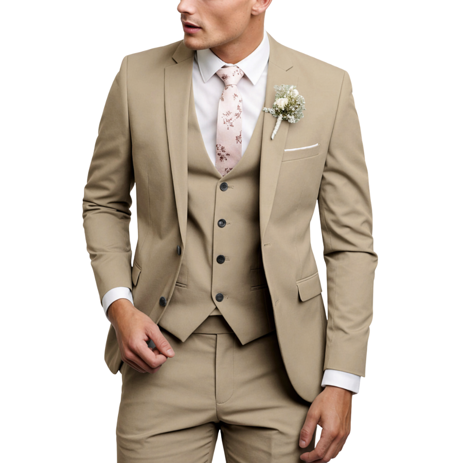 Herren Dreiteiliger Anzug Set mit Sakko, Weste und Hose