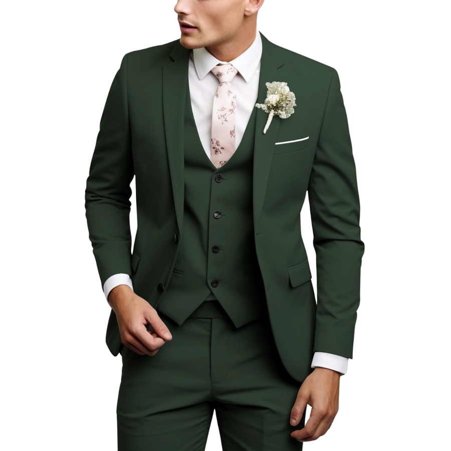 Herren Dreiteiliger Anzug Set mit Sakko, Weste und Hose