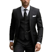 Herren Dreiteiliger Anzug Set mit Sakko, Weste und Hose